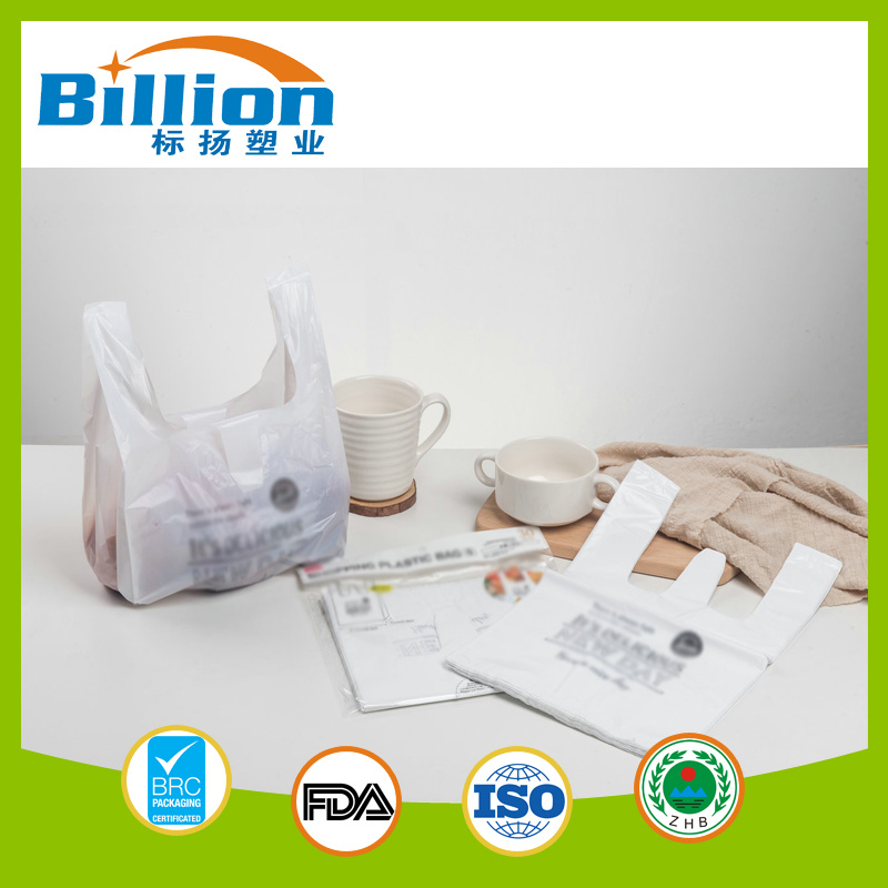 Custom Garbage Convenience Bag Small and Medium Supermarkets Shopping Bag Black Plastic Vest Bag