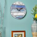 Rustic Beach Wall Clock Round