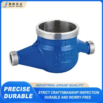 Stainless Steel Water Meter Housing with Blue Enclosure
