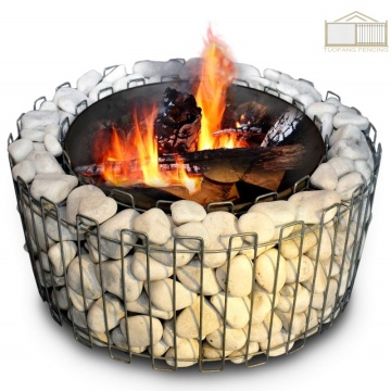 Lareira de gabion durável para jardim e pátio ao ar livre