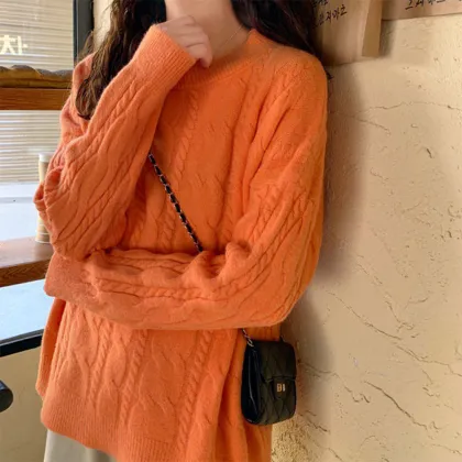 Knitted Winter Long Sweater For Women