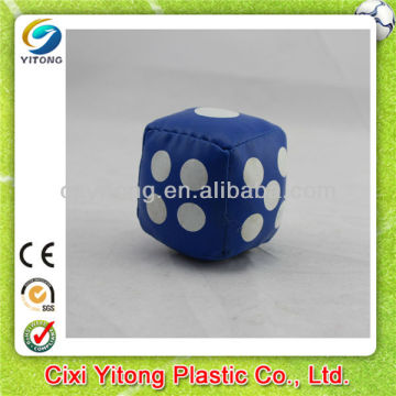 5cm Stuffed Soft PU Dice and Cube,6 faces Logo Printed