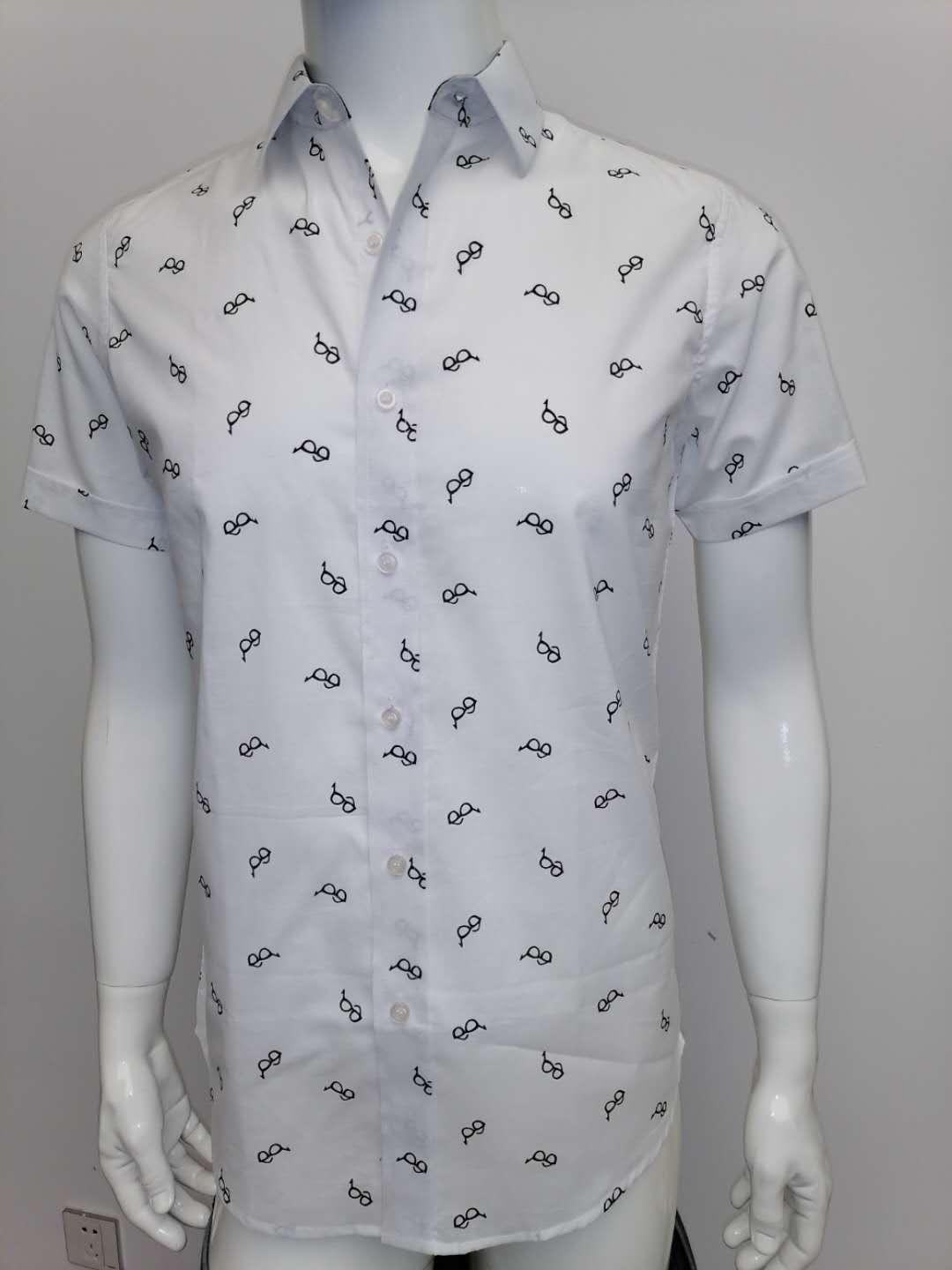 Mens cotton voile print shirt 