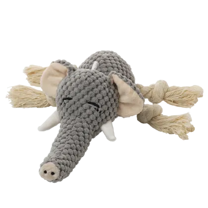 Durable Plush Elephant Dog Toy