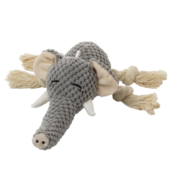 Durable Plush Elephant Dog Toy