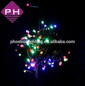 RGB led string light with black rubber wire