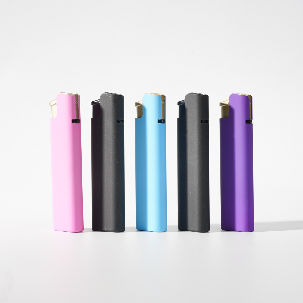 Windproof Matte Piezo Lighter with Four Color Spray