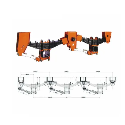 Semi-Trailer American Type Suspension for Sale by American Mechanical Suspensions Manufacturer