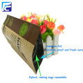 Ziplock kraft paper bag food packaging with window