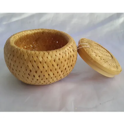 Funeral caskets and urns rattan basket made of bamboo banding