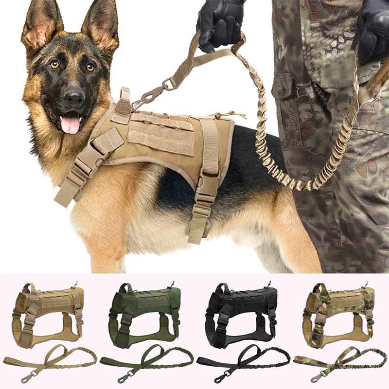 Tactical Dog Harness Vest Custom Dog Harness Vest with Leashes