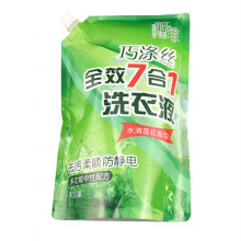 Bolsa de boquilla de pie de detergente en polvo ecológico personalizado de 2 litros