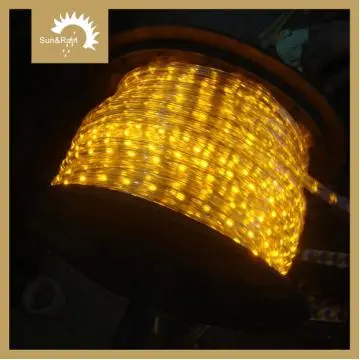 Battery Rope Light Round 2 Wires Yellow Color