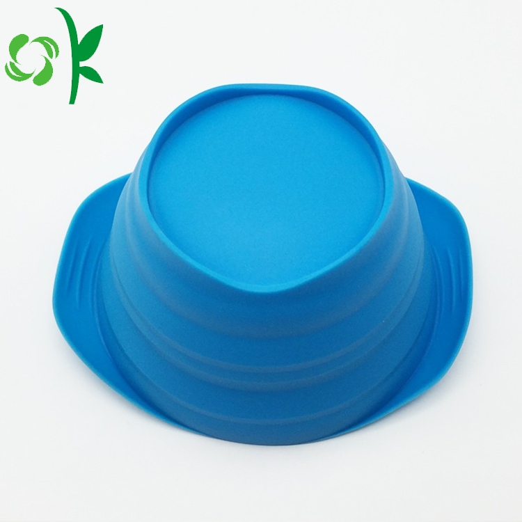 Food-grade Collapsible Portable Silicone Pet Dog Food Bowl