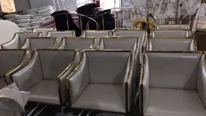 Rose Gold Single Seat Wedding Sofa Chairs