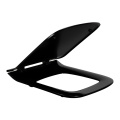 Black Toilet Seat Duroplast,Soft Close,Square Shape