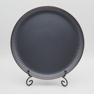 Nuevo diseño Set de cena de gres de color azul profundo, sets de vajilla de stoneware