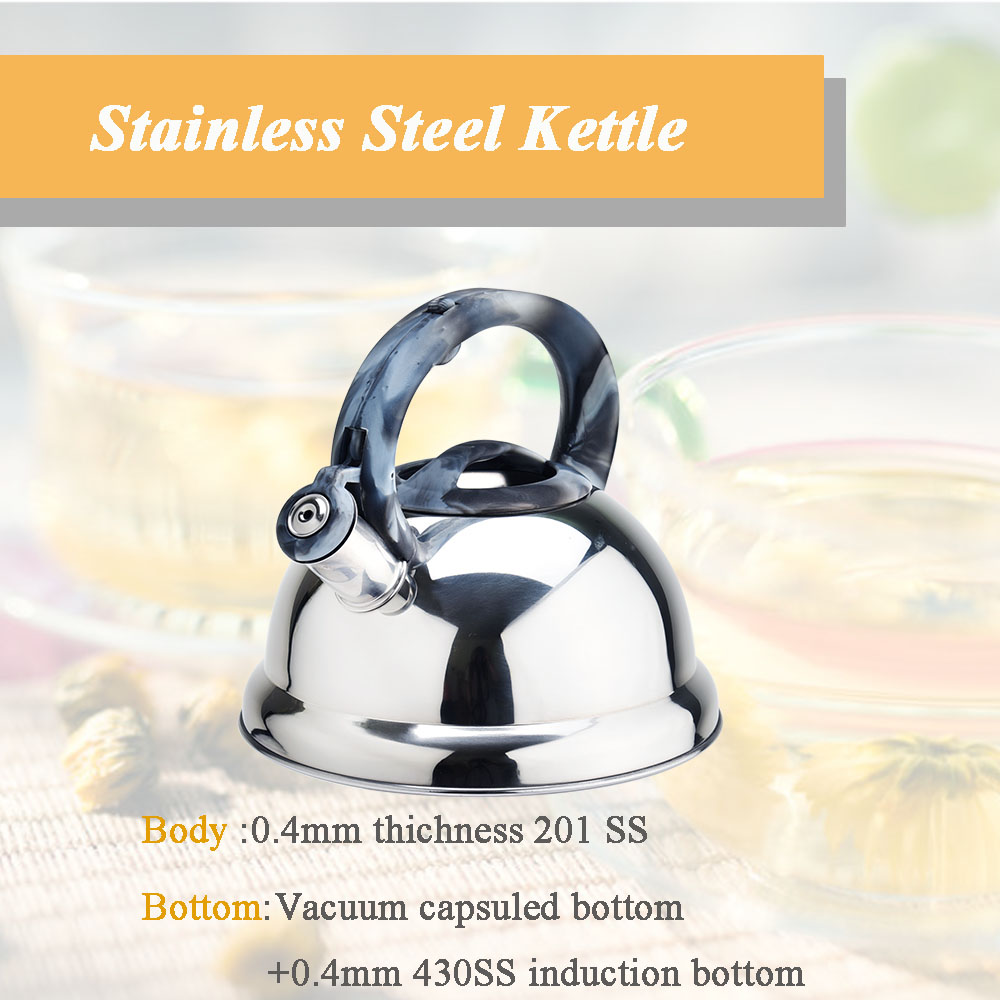 Stainless steel whistling tea pot water kettle