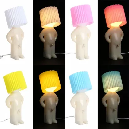 Cute Boy Shy LED Table Lamp Night Light