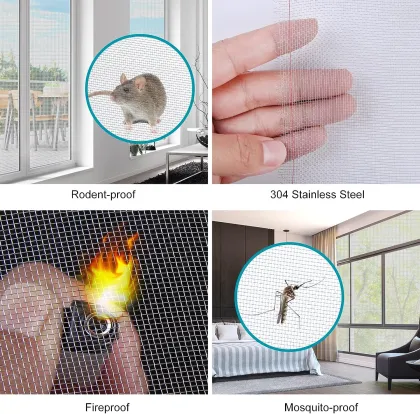 Security Window Screen Mosquito Net Fly Screen for Doors and Windows