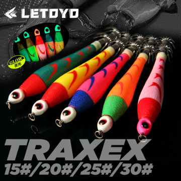 Letoyo οδηγεί το Sutte Luminous Squid Jig με περιστρεφόμενη σφαίρα - 5 μεγέθη 5 χρώματα