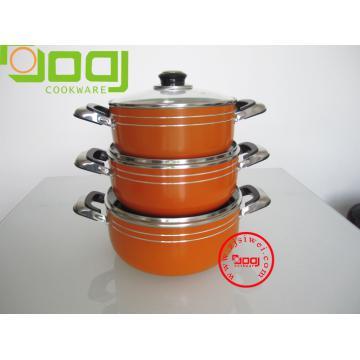 pressed non-stick saucepot