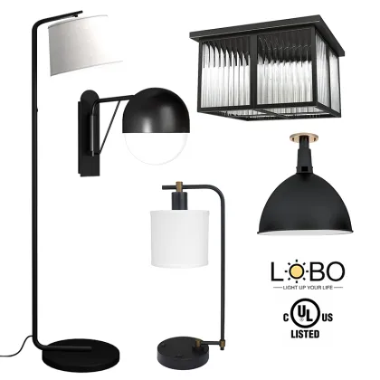 UL Listed Clear Glass Shade Matte Black Finish Ceiling Light for Four Points by Sheraton Hotels