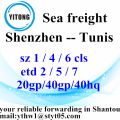 Shenzhen globalen Seefracht Versandservice nach Tunis