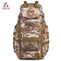 เดินป่าหนาผ้าใบ Camo กระเป๋าเป้สะพายหลังทหาร Rucksack