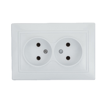 Double Socket EU Standard No Earth