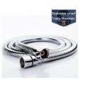 New 2m OD14MM Chrome Stainless Steel Flexible Shower Water Hose Pipe