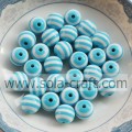 8MM 500Pcs 2014 Latest Design Round Turquoise & White Zebra Resin Pandora Jewelry Shamballa African Wedding Beads