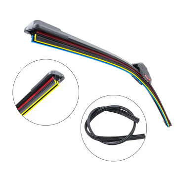 Car accessories windshield universal wipers blades black wiper blade for car Multifunction oem premium double rubber refill