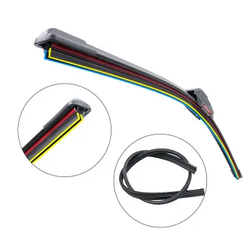 Car accessories windshield universal wipers blades black wiper blade for car Multifunction oem premium double rubber refill