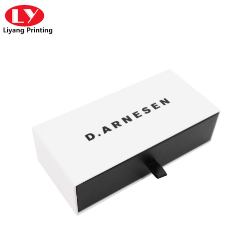 Sunglass Case Paper Drawer Packaging Box with ribbon
