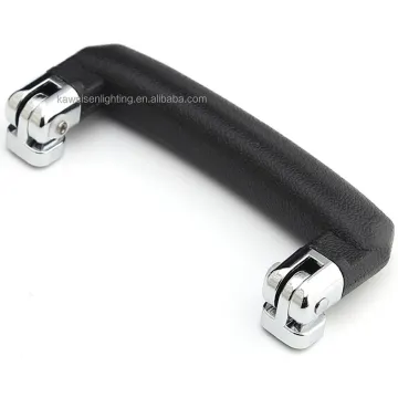 High-End Luggage Hardware: Black Plastic Grip with Silver Double Metal Alloy Seat Fitting and Suitcase Carrying Handles