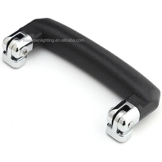 High-End Luggage Hardware: Black Plastic Grip with Silver Double Metal Alloy Seat Fitting and Suitcase Carrying Handles