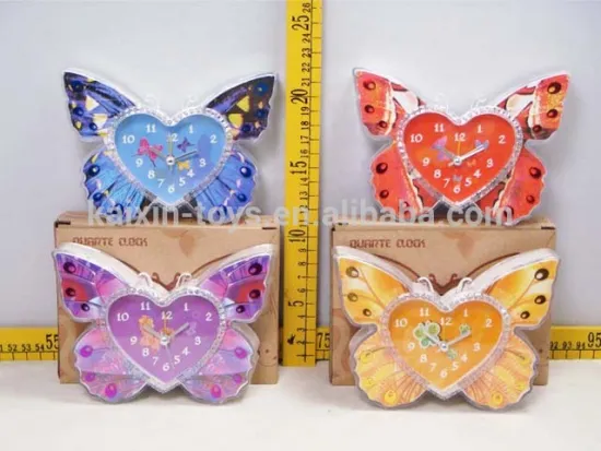 Hot Sale Crystal Desk Clock In Butterfly Shape model #10173318