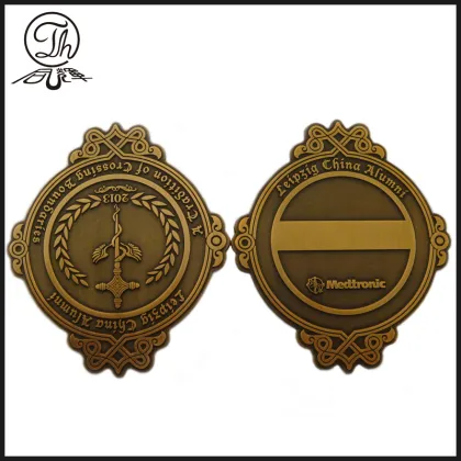 Mint Gold mirror angel metal coins