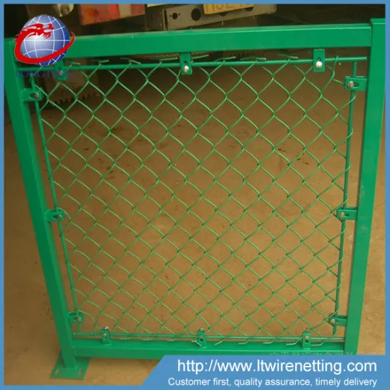 High quality pvc coated 6x6 chain link fence panels