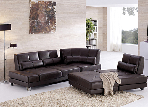 Leather Sectional Sofa Set