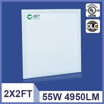 UL DLC 55w 2x2ft led ceiling lighting panel with J-Box