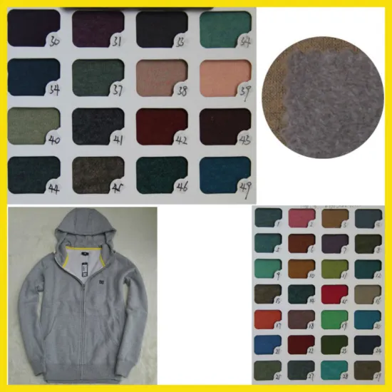 colored peached/brushed fleece terry sweater