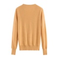 Orange Regular Knitted Sweater Custom Wholesale