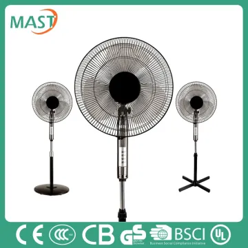16inch Stand Fan with Push Button Switch and silver color