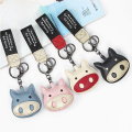 Factory Custom Fashion Cartoon Printing Girls Bag Decoration PU Leather Ita Bag Keychain