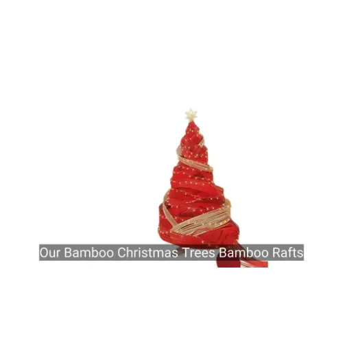Materiale decorativo artigianale in bambù per albero di Natale intrecciato a mano
