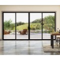 Glazed Tempered Glass Aluminum Frame Sliding Door