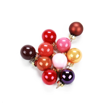 2.5cm Mini Christmas Glass Ball Multicolor Christmas Decor Tree Balls