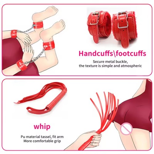 Conjunto de 7 peças de ligação de SM vermelho